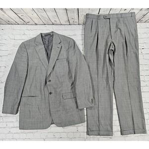 Bert Pulitzer Gray Poly Wool 2 Piece Suit Pants MENS SIZE 44 XL 40X34